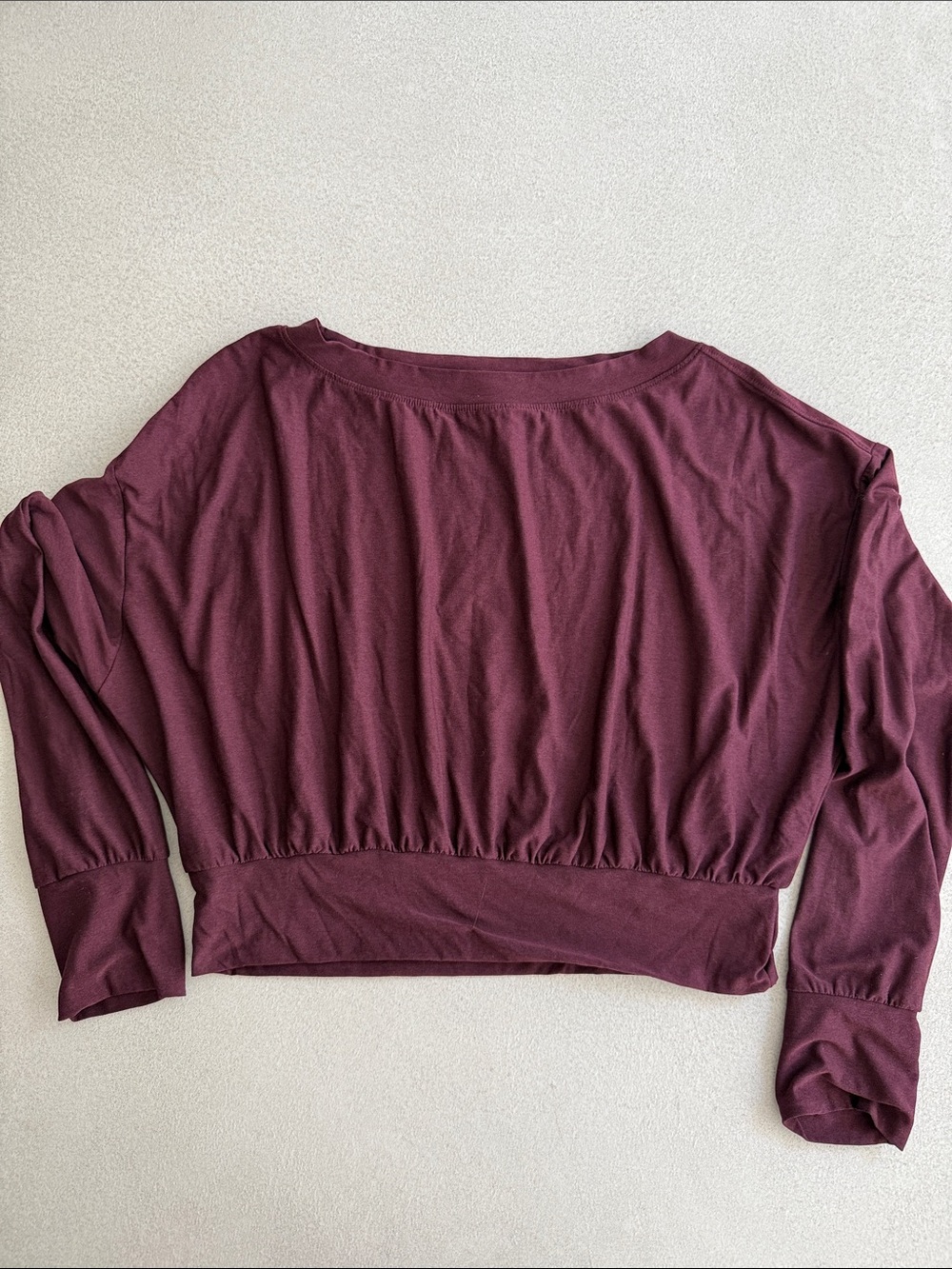 Old Navy Women's Plum Batwing Cropped Sweatshirt